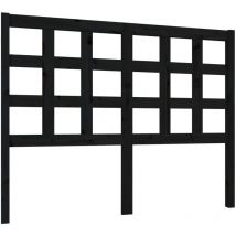 Bed Headboard Black 125.5x4x100 cm Solid Wood Pine vidaXL