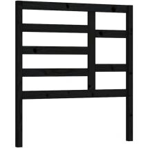 Bed Headboard Black 96x4x104 cm Solid Wood Pine vidaXL