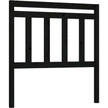 Bed Headboard Black 106x4x100 cm Solid Wood Pine vidaXL