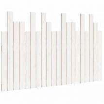 Wall Headboard White 127.5x3x80 cm Solid Wood Pine vidaXL