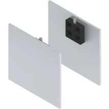 100/HELM Abdeckkappen-Set Blende h/g Abstandsprofil 2x15/1x9 mm silber - Solido
