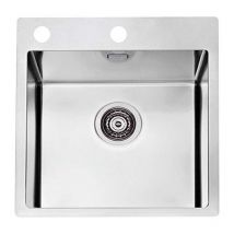 Alveus Pure - Spüle, 47x53 cm, mit Ablaufbedienung, Edelstahl 1103608