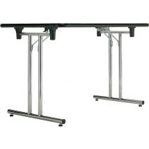 Corbetta Klapptisch Gestell Höhenverstellbar Flexo 1 - Breite 596 Mm, Silberfarbig Ral 9006 - Stapelbare Tischbeine Aus Stahl Für Variable 