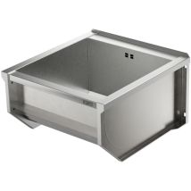 Waschtrog SOLIDUM 50 Plus Edelstahl – 100cm x 50cm x 30cm – Praktisches Ausgussbecken für Badezimmer