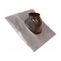 Solin plomb pour pente de 25 à 45° noir avec rotule Ø150