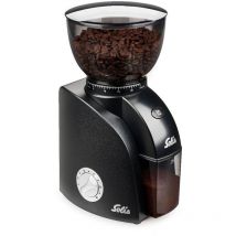 Solis - Scala Zero Static 1662 Molinillo de café eléctrico, molinillo de café expreso con 24 ajustes de grado de molienda, protección contra café