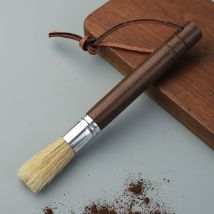1 brosse à café, poignée de brosse à café, brosse à café, brosse pour accessoires barista, brosse en ébène, brosse à poudre de café - Sollbry