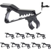 10 Pcs Pince à Cravate Agrafe Amovible Micro-Cravate pour Microphone Mini Clip De Microphone Clip De Microphone De Rechange Clip De Support De