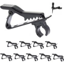 10 Stück Krawattenklammer, abnehmbarer Clip, Lavalier-Mikrofon für Mikrofon, Mini-Mikrofon-Clip, Ersatz-Mikrofon-Clip, Mikrofonständer-Clip, 6 mm