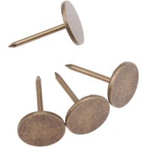 100pcs Clou tapissier punaise clous de tapissiers en fer à tête plate de style vintage, pour meubles, canapé, décoration de porte, 1,1x1,7cm - Sollbry