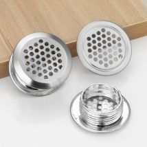 Sollbry - 10er-pack Runde Laibungs-lüftungsgitter, 42 Mm Edelstahl-wabenmuster-netzlochtüllen Für Schrank, Küche, Badezimmer