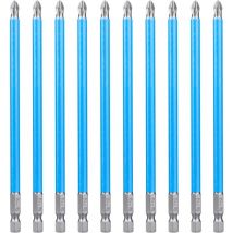 Sollbry - 10Pcs 150mm Embouts de Tournevis Cruciformes PH2 Embout de Tournevis Phillips à Percussion Embouts Vissage Antidérapant à Tige Hexagonale
