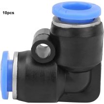 Sollbry - 10Pcs Plastic Equal Elliptical Elbow Quick Connectors Pneumatic Air Hose Pipe Fitting(PV-8 (8mm))