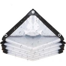 1x2m Bâche Étanche Transparente avec Œillets, Bâche Imperméable pour Poulailler, Bache Transparentes Exterieur Plastique, Bâches De Protection