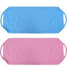 2 Gommage Arrière Loofah Exfoliant, Sangle Lave Dos, Sangle Gommage Loofah pour Bain, Eponge Loofah Exfoliante Gratte-dos, Retire Peaux Mortes Corps,