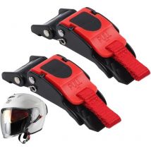 2 Pcs Boucles Tire de Casque Libération Rapide Release pour vélo Moto Boucle de Casque de Moto Boucles Attache Rapide avec Sangle pour Casque