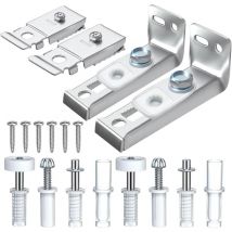 2 Pcs Kit de Quincaillerie Porte Coulissante Pliante,Pièces de Rechange pour Porte Pliante, Comprend des Pivots Supérieurs et Inférieurs, Support et