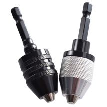 2 pièce Keyless Foret Mandrin hexagonale Mandrin sans clé Changement rapide adaptateur convertisseur serrage 0,36.5 mm - Sollbry