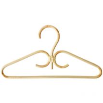 Sollbry - 2 PièCes Cintre en Rotin Rotin Naturel Tissé à la Main 3 Crochet Cintre pour -Robe Magasin de VêTements DéCor 40X20 Cm