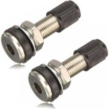 2 pièces de valves de pneus pour Motos et Voitures avec tiges à valves et Capuchons à poussière - Sollbry