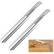 2 Pièces Ramasse miettes de Table inox courbé, Ramasse miettes pour Nettoyer Facilement Votre Nappe, Pratique Ramasse-miettes de restaurant pour