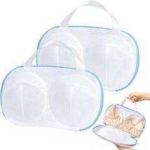 Sollbry - 2 Pièces Sous Vêtements Zippés Filet de filet Lavage, Sac De Lavage en Maille Soutien, Filet a Linge Réutilisable Machine à Laver pour
