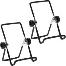 2 Pièces Support Tablette Réglable iPad Stand Pliable Portable Support Telephone Bureau Dock pour iPad, iPad Pro, Air, Samsung, Kindle Fire, Switch,