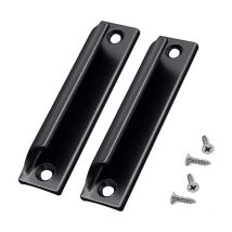 Sollbry - Stück Griff aus Aluminiumlegierung Schiebetürgriff Balkontürgriff Schrankschubladengriff Für Fenster, Möbelbeschläge mit Schrauben (schwarz)