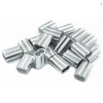 Sollbry - 20x Manchons à sertir en aluminium avec double embouts 4.0 mm Ferrules en aluminium, clip à sertir, manchons de presse, manchons à sertir,