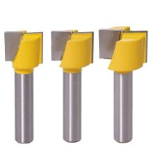 Sollbry - 3 Pièces Mèches de Nettoyage de 8 mm, Bottom Cleaning Dado Router Bit De Lame Carbure Fraise à Bois 16/18/20mm Diamètre de La Lame