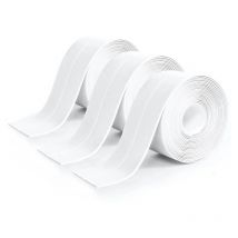 3 Pièces Rouleau Joint Silicone Blanc Salle De Bain, Ruban Adhésif Blanc Cuisine Ruban D'Étanchéité, Anti-Fuite Adapté à De Salle De Bains,
