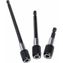 3 Stück 1/4 Zoll Sechskantschaft magnetischer Verlängerungs-Bithalter für 60 mm 100 mm 150 mm Schraubendreher,