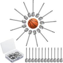 30 Pièces Gonfleur Ballon, Aiguille Gonflage Ballon, Pompe Ballon Foot avec Boîte de Rangement Pratique, Aiguilles de Gonflage pour Pompe à Ballon
