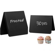 30 Pièces Mini Tableau Noir (10x7,5 cm), Mini Tableau Ardoise pour Mariage/Fête/Tableau de Table/Étiquette de Prix, Petite Ardoise Est Facile à