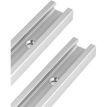 300 mm T-Track T-Slot en Aluminium, Rail à Onglet en t pour Scie à Table, Défonceuse et Outils de Travail du Bois, 19 x 10mm, 2 Pièces - Sollbry