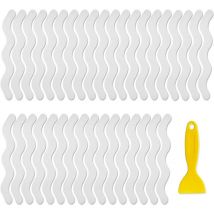 Sollbry - 36 autocollants antidérapants pour baignoire, autocollants antidérapants pour douche, bandes adhésives de sécurité pour baignoire avec 2