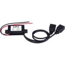 3A Transformateur de Convertisseur Module D'Alimentation de Tension dc 12V à dc 5V Adaptateur Chargeur Double usb Pour Voiture Moto Téléphone Charge