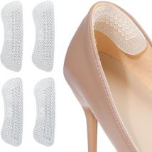Sollbry 4 Paire Coussinets de Talon pour Talons Hauts, Coussinets de Coussin en silicone pour Chaussures Trop Grandes, Protège Talons Chaussure
