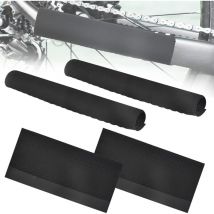 4 pcs Protecteurs de Cadre de Vélo Protège-Base Chainstay Autocollants de Chaîne de Garde Noir Protection Cadre vtt pour Empêche le Vélo de Se Rayer