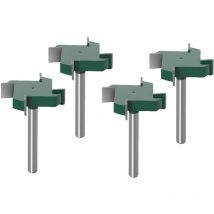 Sollbry - 4 Pièces 6mm Tige Spoilboard Fraises de Surface de Fraisage Jeu d'embouts 4 Plaques D'aile Fraises Aplatissantes Fraises en Carbure de