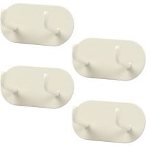 4 Pièces Crochet Adhesif Mural, Porte Serviette Salle de Bain, Accroche Serviette Métal, Crochet Salle de Bain Sans Percage pour Salle de Bain,