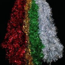 4 rouleaux de guirlandes métalliques en fil de fer pour décoration d'arbre de Noël, ruban à paillettes, corde à suspendre pour mariage, anniversaire,