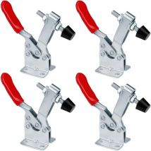 Sollbry - 4pcs Pince à Genouillère, 201-B Sauterelle De Serrage Pince à Bascule en Métal Horizontal Sauterelle Serrage Barre de Dégagement, Capacité