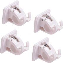 4Pcs Support de Tringle à Rideau Auto-Adhésif,Support Rideau Sans Percage,Attache Tringle Rideau Sans Percage,Attache Rideau Sans Percage pour