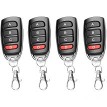 Sollbry - 4PCS Telecommande Universelle Portail 433 Mhz, Duplicateur Porte de Garage Telecommande, Telecommande Garage Remplacement Sans Fil à 4