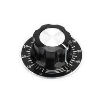 5 pcs Bouton de Potentiomètre 6mm / 27mm Boutons Moletés de Potentiomètre Capuchon Rotatif de Contrôle du Volume avec Plaque d'échelle à Cadran