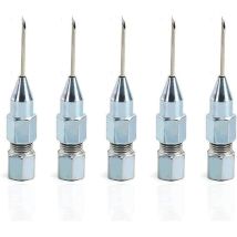 5 pièces pointe d'aiguille de pistolet à graisse de la bouche, aiguille d'injecteur de graisse pour la lubrification dans des roulements scellés très