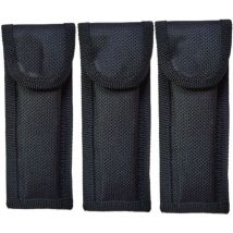 6 Articles Etui Couteau Cuir, Étui à Couteau de Poche, Nylone Poche Couteau Pliant avec Bande Auto-agrippante et des Boucles, pour Camping Randonnée