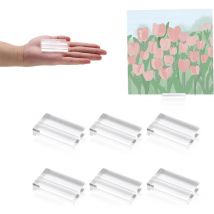 6 Pack Porte Carte Porte-NuméRos de Table en Acrylique, Chevalets de Table Transparents pour Porte-Menus, Cadres Photos,Support Stabil Porte Photo