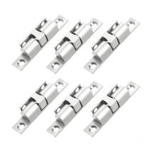 6 pièces Rouleau à billes Loquet de Porte à Rouleaux Doubles Double Loqueteau à Billes pour Placard Meubles Porte Armoire Loquet Serrure de